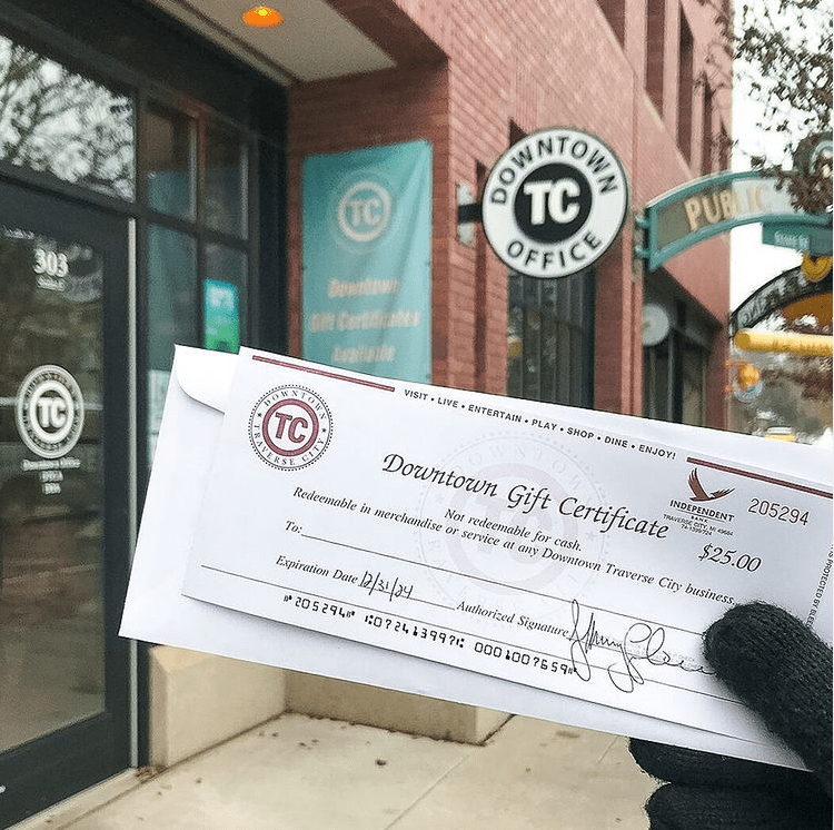 Downtown Gift Certificates - Experience Downtown Traverse City